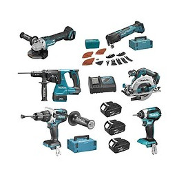 Pack 6 Outils Makita Dlx6078tj1 18 V (3 X 5,0 Ah)