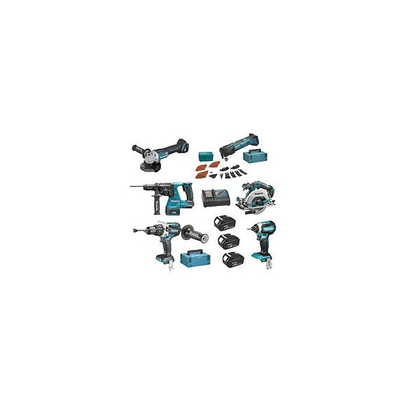 Pack 6 Outils Makita Dlx6078tj1 18 V (3 X 5,0 Ah)