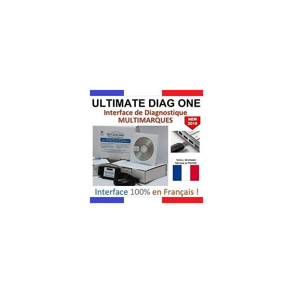 Valise Diagnostic Multimarques Ultimate Diag One - Interface Diagnostique Multimarque Obd Et Logiciel Self Auto Diag Sur Cle Us