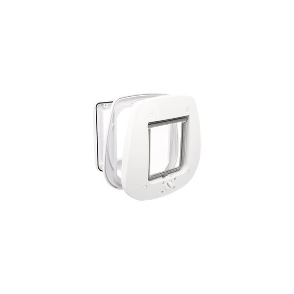 Chatiere - 4 Positions - Pour Porte Verre - 27 X 26 Cm - Blanc
