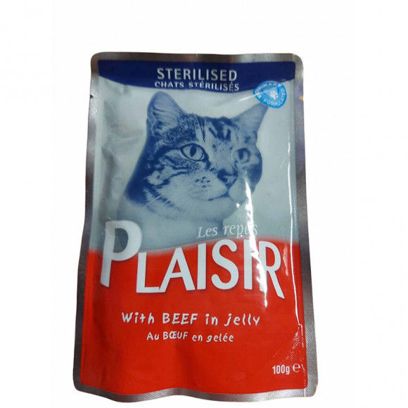 Éminces Au Bœuf En Gelée 1 Sachet De 100g Pour Chat Stérilise 400930 - Equilibre & Instinct - Eq-05101