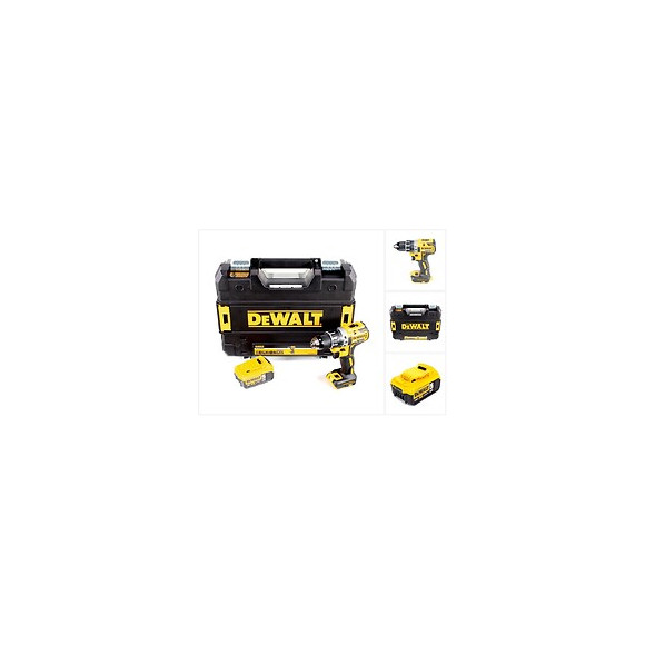 Dewalt Dcd 791 18 V Perceuse Sans Fil Brushless Avec Boîtier Tstak-box + 1x Batterie Dcb 184 5,0 Ah - Sans Chargeur