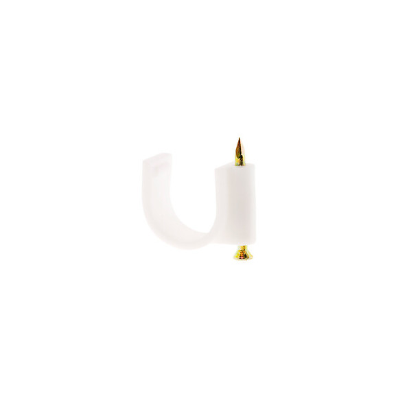 20 Attaches Plastiques Ø12 Blanc - Zenitech