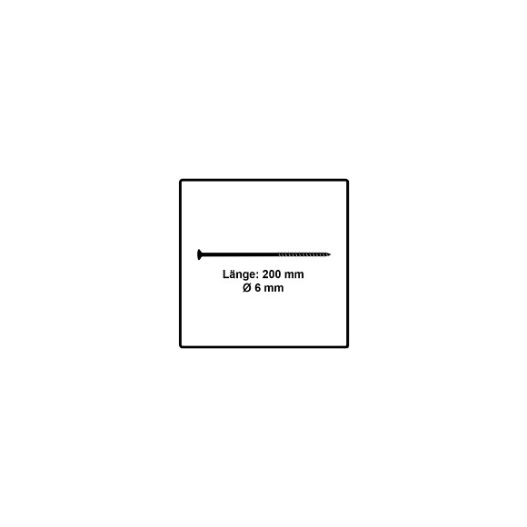 Fischer Power-fast Ii Fpf Ii Vis À Bois Aggloméré 6,0x200 Mm, 100 Pcs., Tête Fraisée, Empreinte Torx, Filetage Partiel, Zi