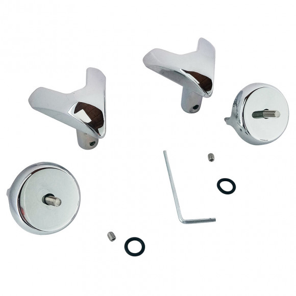 Patères V Pour Sèche Serviette Chromée - Pour Tube Plat À Visser