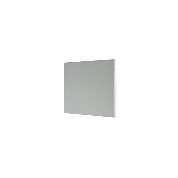 Miroir Simple Carré - Argent - 60x60cm - Verre - Chants Blancs