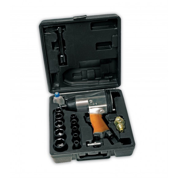 Dtools - Boulonneuse Clé À Choc Pneumatique Avec Mallette - Raccordement 1/2" - Couple De Serrage Max 310 Nm - Orange