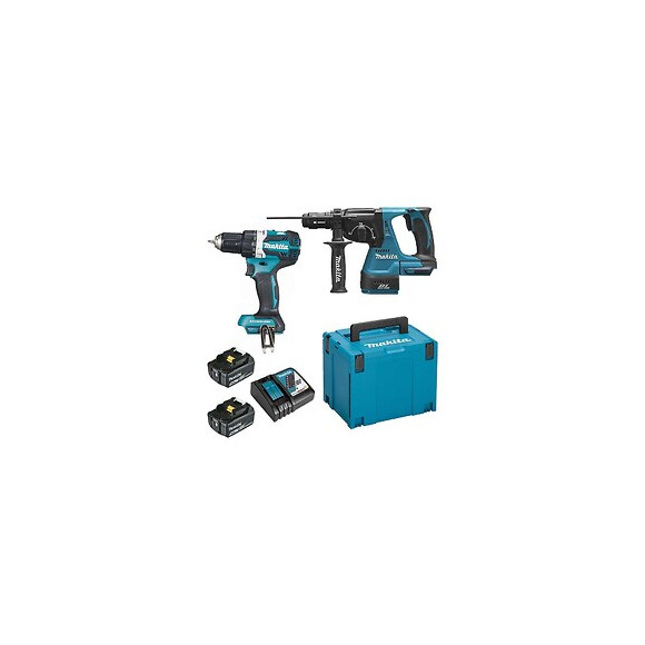 Pack De 2 Machines Makita Dlx2191tj (ddf484 + Dhr243) 18v Li-ion (2x5ah)