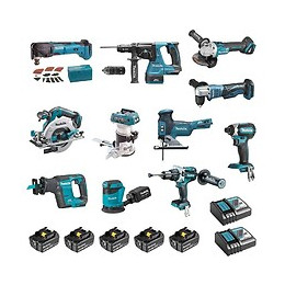 Pack 11 Outils Makita Dlx1102tj1 À Batteries Lxt 18v (5 X5,0ah)
