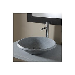 Vasque À Poser Ronde Et Plate En Pierre
