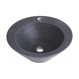 Vasque À Poser Conique En Pierre Naturelle De Couleur Gris Ardoisé