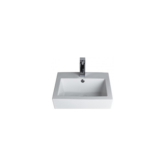 Lavabo Sur Pied Carré Design Totem Blanc