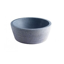 Vasque À Poser En Pierre 100% Naturelle Bouchardée Gris Ardoisé