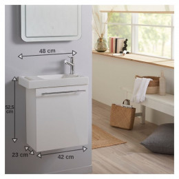 Lave Mains Blanc Pour Wc Avec Robinet Eau Froide À Droite