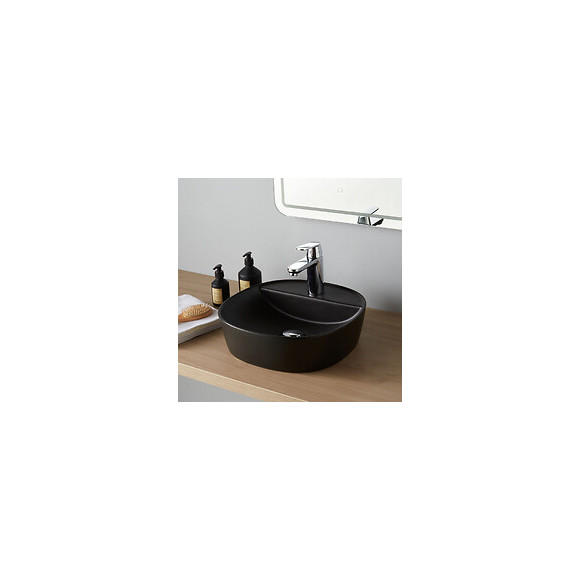 Vasque À Poser Carrée Thiva Noire