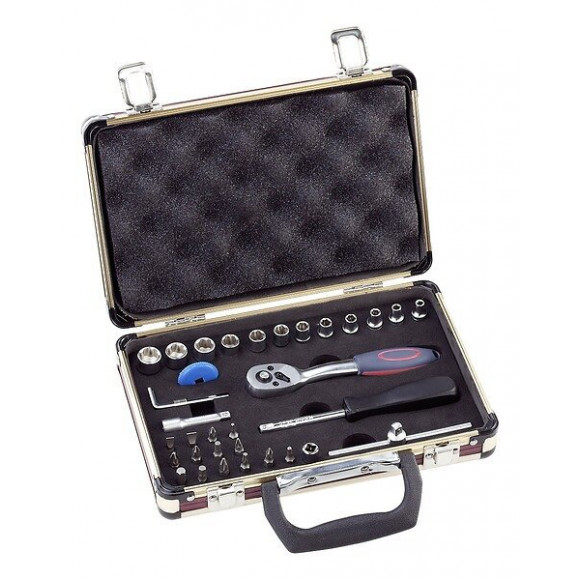 Coffret Clés À Douilles Carré 1/4 36 Pièces