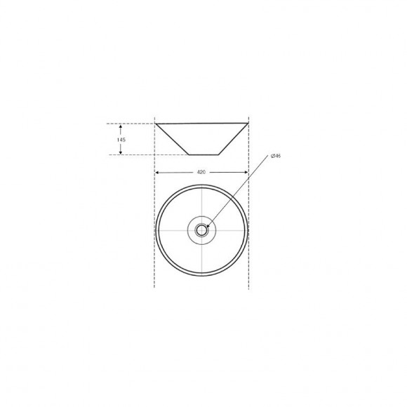 Vasque À Poser Ronde Évasée En Pierre Gris