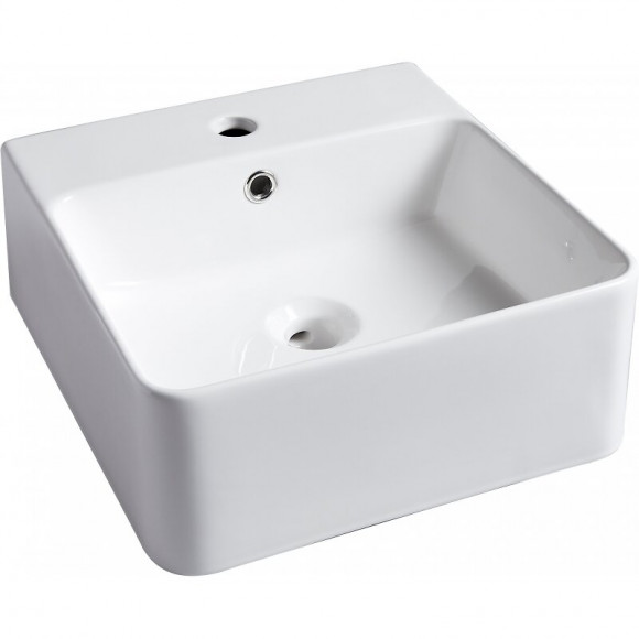 Vasque À Poser Carrée Blanche Bari 40cm