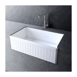 Evier Timbre D'office 84 Cm Réversible Rétro Rome En Céramique