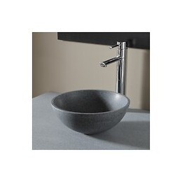 Vasque À Poser Bol En Pierre Gris Ardoisé