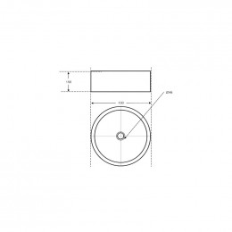 Vasque À Poser En Pierre Gris Cylindrique
