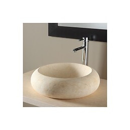 Vasque À Poser Oblongue En Pierre Naturelle Style Ancien