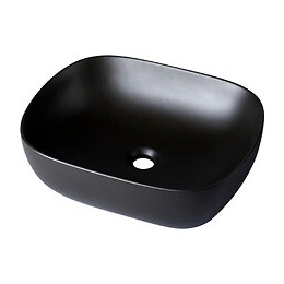 Vasque À Poser Rectangulaire Noire 49.5 X 40.5 - Manille