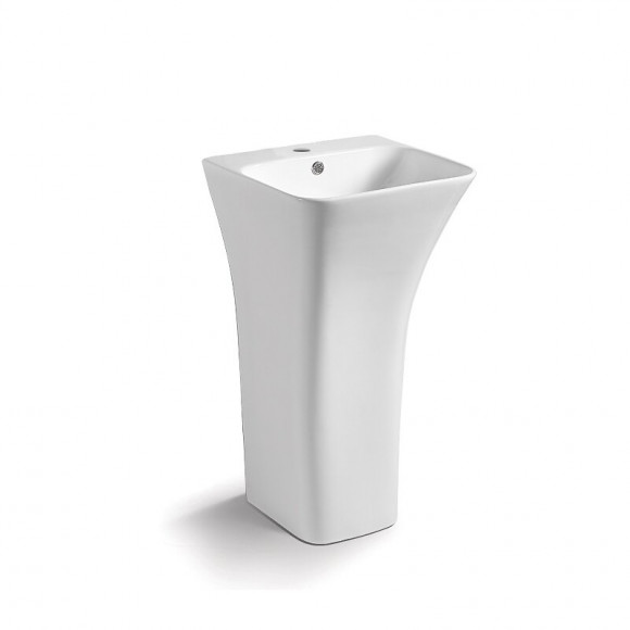 Lavabo Sur Pied Design Céramique Blanc