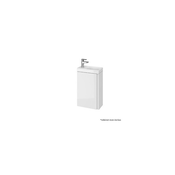 Meuble Lave-mains 40x22 Cm Faible Profondeur Couleur Blanc
