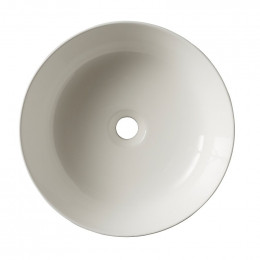 Vasque À Poser Ronde Diamétre 41.5 Cm En Céramique À Bords Fins