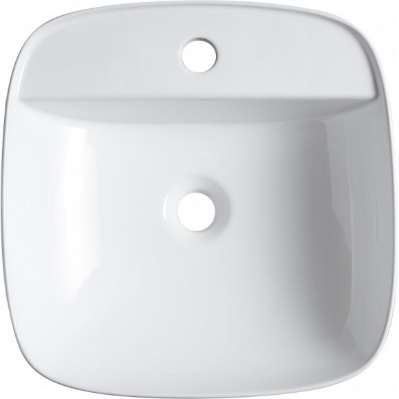 Vasque À Poser Carrée Bords 42 Cm Arrondis Blanche