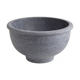 Vasque À Poser Bol En Pierre Gris Style Rétro