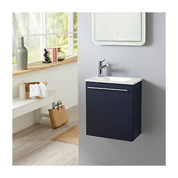 Meuble Lave-mains Pour Wc Bleu Nuit De Qualité Avec Robinet Eau Froide