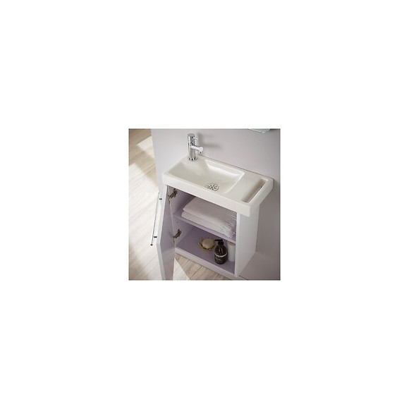 Pack Lave Mains Blanc + Lave Mains + Robinetterie Eau Froide