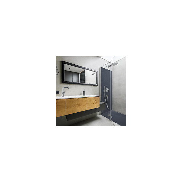 Receveur De Douche En Résine Imitation Ardoise 185 X 90 Cm Gris Ardoise + Natte Étanche + Siphon 360°