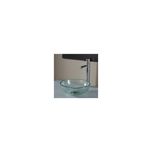 Vasque À Poser Ronde Petit Diamètre En Verre Transparent