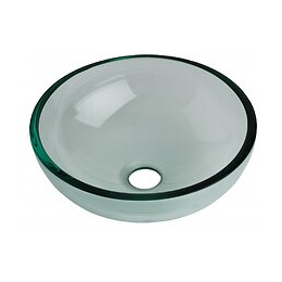 Vasque À Poser Ronde Petit Diamètre En Verre Transparent