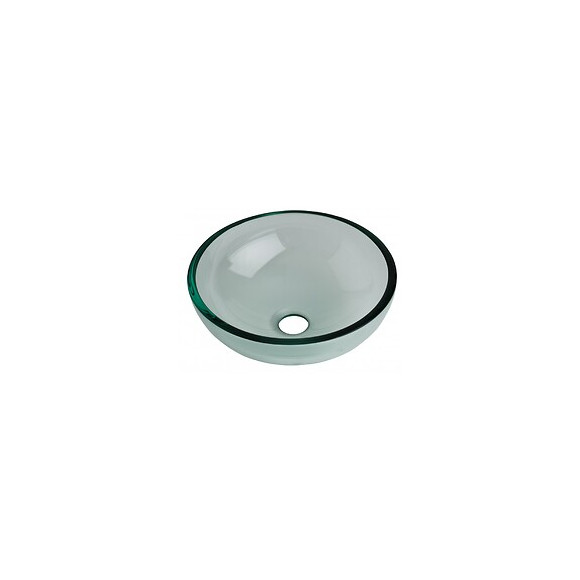 Vasque À Poser Ronde Petit Diamètre En Verre Transparent