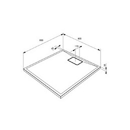 Receveur De Douche Effet Pierre Terreno 80 X 80 Blanc
