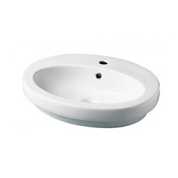 Vasque À Poser Ou Semi Encastrable Ovale En Céramique Ajaccio