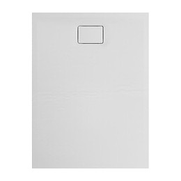 Receveur De Douche Extra-plat Texture Effet Pierre Terreno Rectangle 120 X 90 Cm Blanc