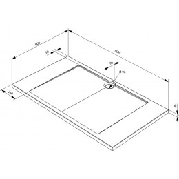 Receveur De Douche Extra Plat En Polybéton Slim 160 X 90 Cm
