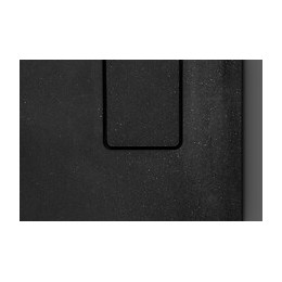 Receveur De Douche Extra-plat Texture Effet Pierre Terreno Rectangle 120 X 80 Cm Noir