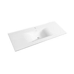 Plan De Toilette En Céramique Simple Vasque 120 Cm Soft