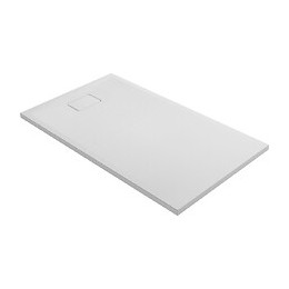 Receveur De Douche Extra-plat Texture Effet Pierre Terreno Rectangle 140 X 80 Cm Blanc