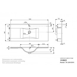 Plan De Toilette Simple Vasque 100 Cm Soft