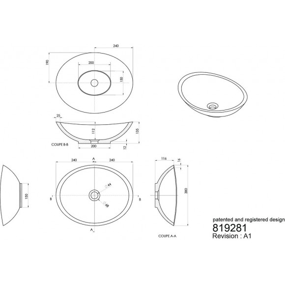 Vasque À Poser En Pierre Naturelle Ovali