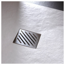 Receveur Extra Plat À Poser 90x90 Design Reflet Ardoisé Blanc