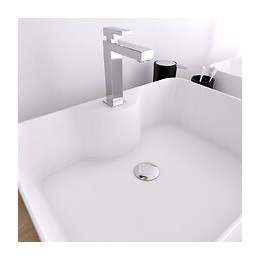 Vasque À Poser Rectangle En Céramique - 48x37x13.5cm - Rectangular