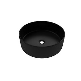 Vasque À Poser Ronde En Céramique - Diamètre 36cm - Hauteur 12.5cm - Roundy Dark